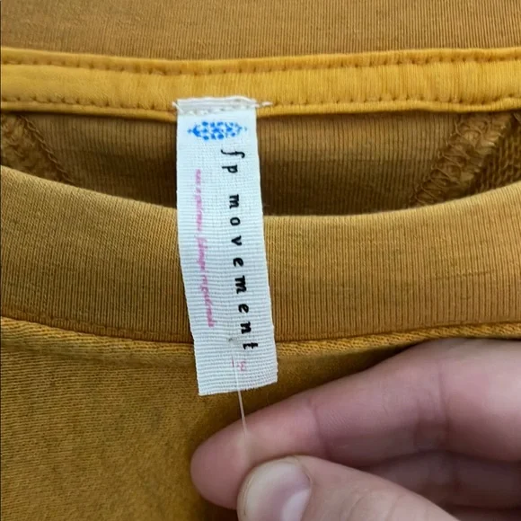 Free People Movement Women's Mustard Sweatshirt - Picture 2 of 7